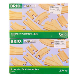 2 x BRIO World Expansion Pack Intermediate Wooden Train Set for Kids